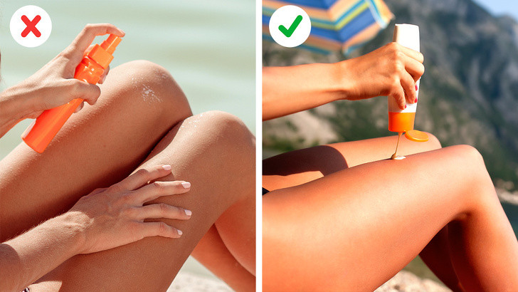 Xịt chống nắng rất thân thiện với người dùng. Thế nhưng, loại xịt chống nắng này không thể phun với lớp dày và nó có thể mất đi một phần hoạt tính khi phun ra. Bác sĩ da liễu khuyên bạn nên sử dụng các sản phẩm kem chống nắng có chứa oxit kẽm nhẹ nhàng hơn và hiệu quả hơn cho làn da.