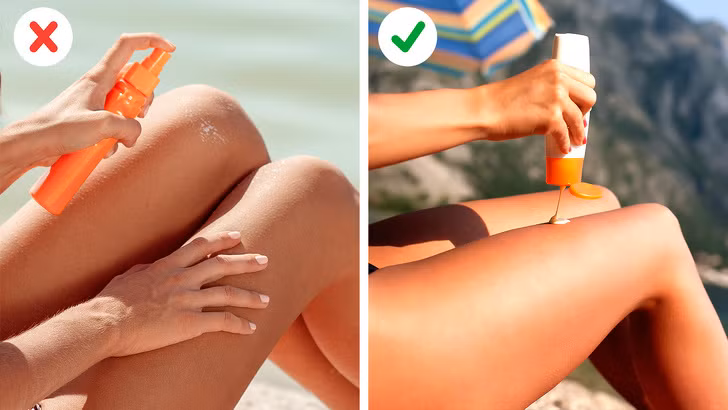 Xịt chống nắng rất thân thiện với người dùng. Thế nhưng, loại xịt chống nắng này không thể phun với lớp dày và nó có thể mất đi một phần hoạt tính khi phun ra. Bác sĩ da liễu khuyên bạn nên sử dụng các sản phẩm kem chống nắng có chứa oxit kẽm nhẹ nhàng hơn và hiệu quả hơn cho làn da.