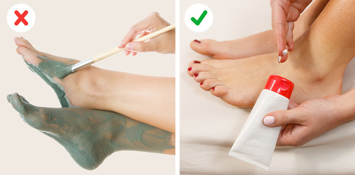 Bác sĩ da liễu không khuyên bạn nên sử dụng mặt nạ dưỡng ẩm chân bởi nó khá vô dụng.