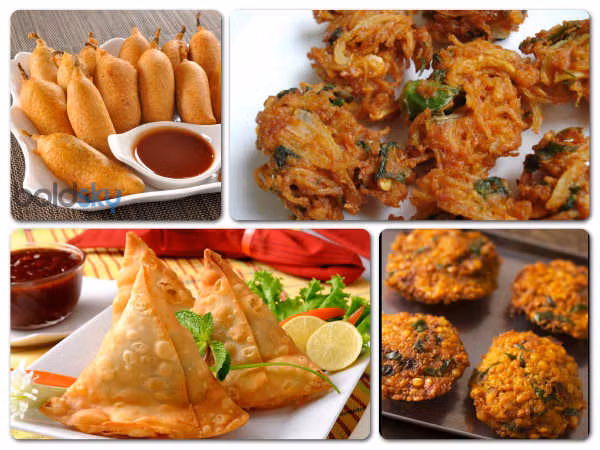 Các món ăn vặt chiên không có giá trị dinh dưỡng và còn khiến bạn mệt mỏi hơn nếu ăn khi đang say rượu. Ảnh: Boldsky.