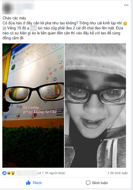 Anh chàng đeo cặp kính dày cộp khiến dân mạng nể phục.