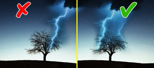 Sét không tấn công cùng một chỗ hai lần: Trái ngược với niềm tin phổ biến, sét có thể tấn công cùng một điểm hai lần và điều này không phải hiếm.