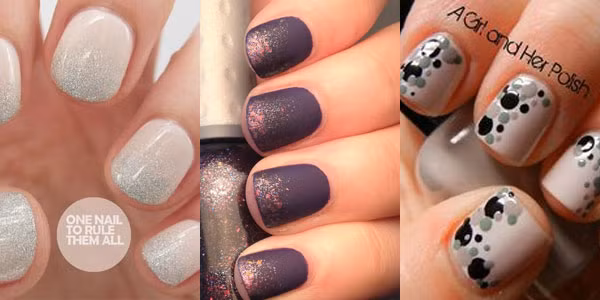 Những mẫu nail mùa hè lấp lánh: Bước đầu tiên, bạn phải sơn móng tay với tông màu sáng. Sau đó, hãy thêm nhiều màu sắc bột kim tuyến lấp lánh theo sở thích của mình.