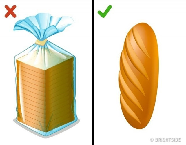 Bánh mì tươi mới sẽ mềm chứ không cứng, vì vậy, nếu có thể bạn hãy chạm tay vào chiếc bánh tại cửa hàng.