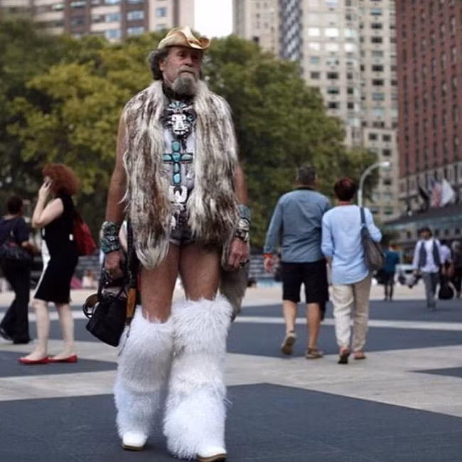 Quý ông thích dạo phố với các phụ kiện làm bằng lông.