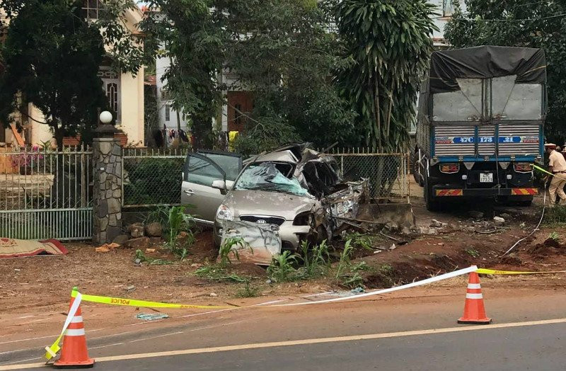 Hiện trường vụ tai nạn.