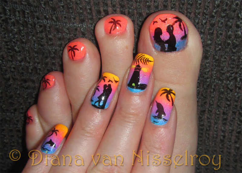 Phong cảnh biển lúc hoàng hôn là một gợi ý hay cho những nàng thích sự phá cách.