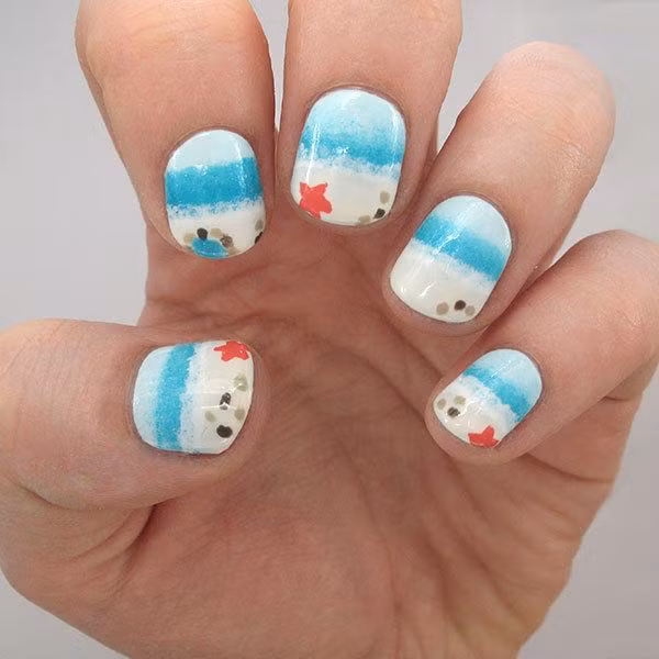 ...mẫu nail đơn giản mà bắt mắt.