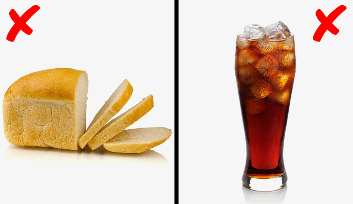 Tránh các sản phẩm làm chậm quá trình trao đổi chất: Có một số sản phẩm bạn nên cắt giảm nếu bạn không muốn tăng cân như bánh mì trắng, mì ống màu trắng...Bạn cũng nên tránh uống nước giải khát và đồ ăn nhẹ chứa nhiều đường.