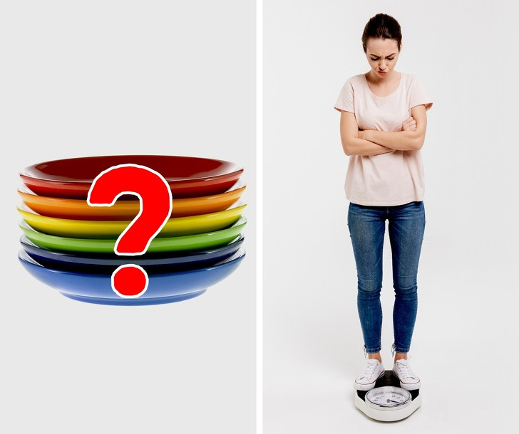 Chọn màu đĩa phù hợp: Nghiên cứu tương tự cũng cho thấy màu sắc đĩa đựng thức ăn cũng đóng một vai trò lớn. Để giảm cân, bạn cần phải chọn những màu đĩa tương phản với thức ăn của bạn nhiều nhất.