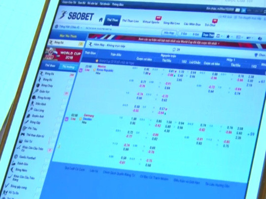 Tuấn dùng tài khoản cá nhân đặt cược với nhà cái. Ảnh: Công an cung cấp.