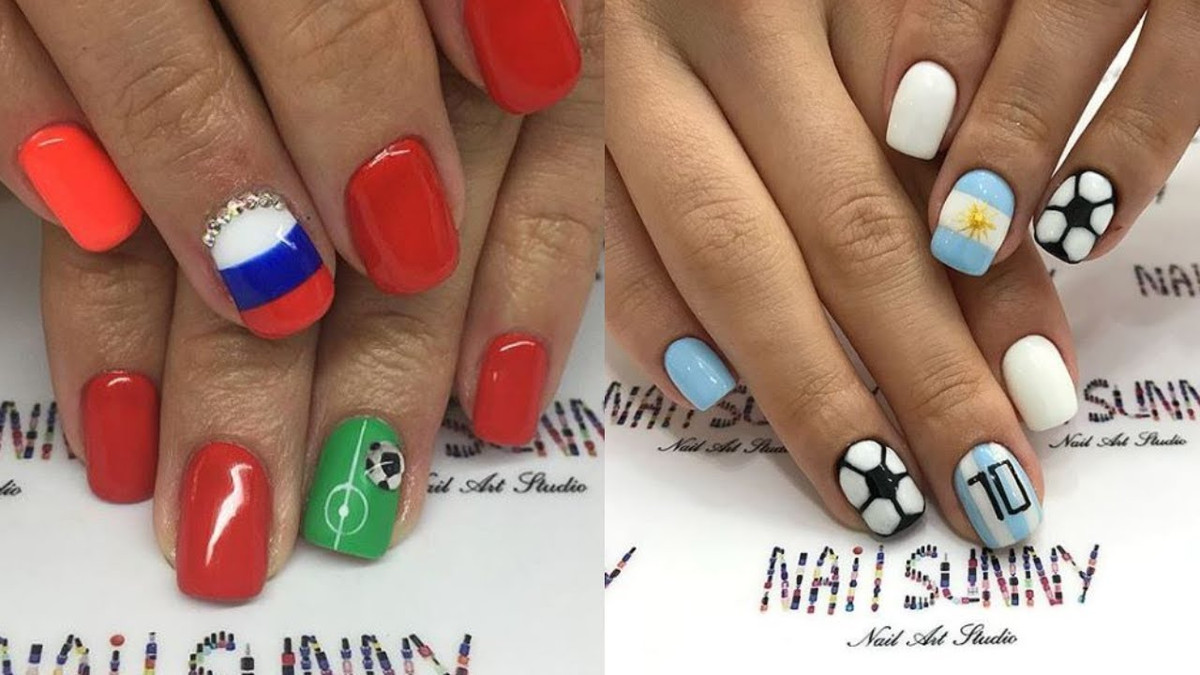 Có rất nhiều mẫu nail xinh đẹp khác cho các fan World Cup năm nay.
