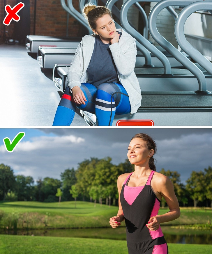 Quan điểm sai lầm khác là máy chạy bộ tốt hơn chạy trong công viên. Chạy bộ trong không khí trong lành và trên máy chạy bộ không giống nhau ngay cả khi chạy cùng khoảng cách.