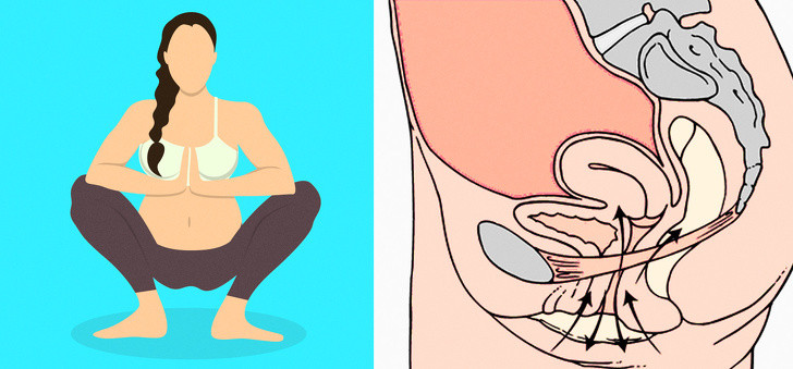 Các bài tập Kegel rất tốt cho bà bầu. Phụ nữ sau sinh cũng nên tập để mau khỏe mạnh và tăng kiểm soát tiết niệu. Thít chặt cơ sàn chậu trong 5 giây rồi nghỉ ngơi 10 giây và lặp lại.