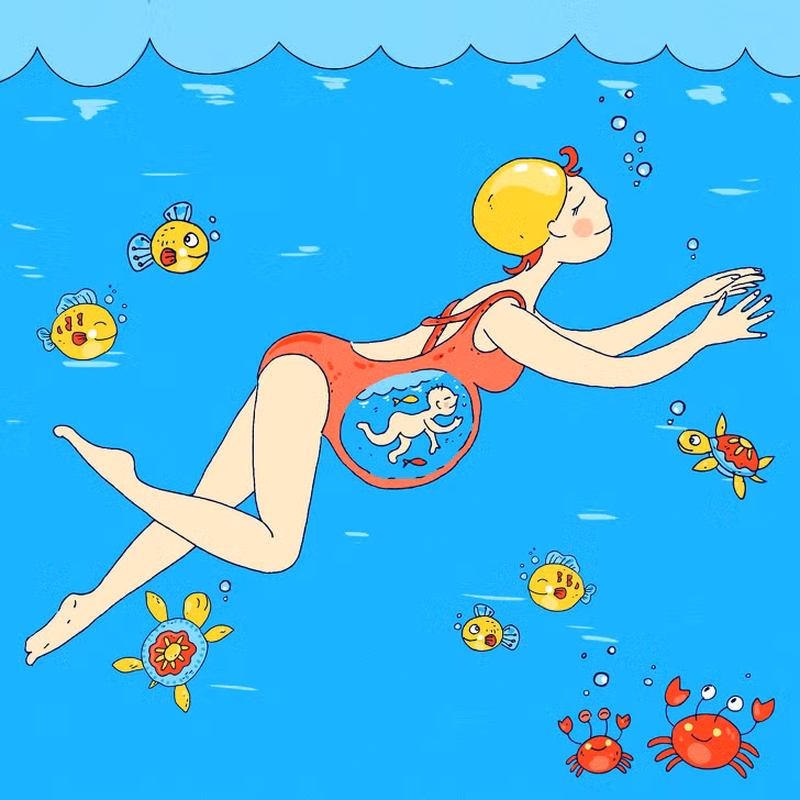 Bơi lội là một trong những hoạt động thể chất an toàn nhất trong thai kỳ. Nó cải thiện lưu thông máu, tăng khả năng miễn dịch và giúp bạn kiểm soát cân nặng.