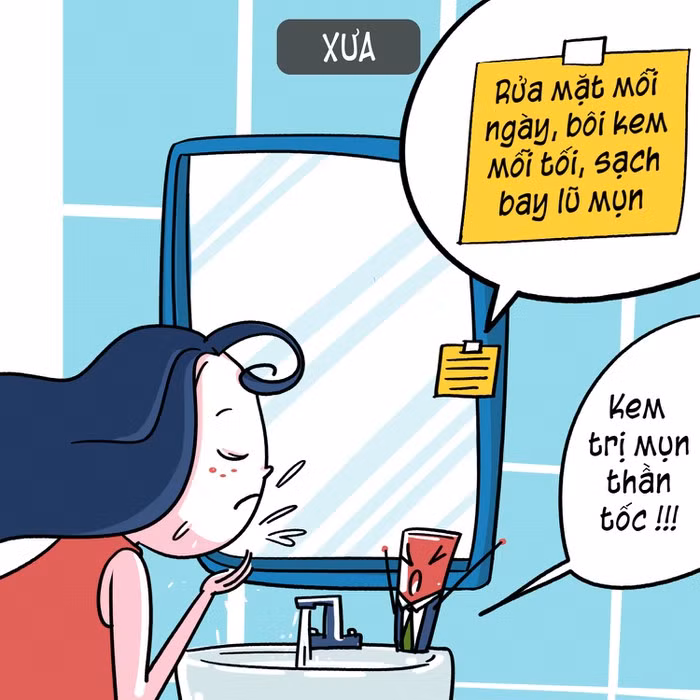 Các phương pháp thần tốc trước đây chỉ mang tính chất ngắn hạn, bởi cách làm này chỉ giúp loại bỏ vi khuẩn gây mụn mà không lấp đầy lỗ hổng trên hàng rào bảo vệ da. Lúc này da vẫn ở trạng thái mất cân bằng. Khi đó, vi khuẩn gây mụn dễ dàng xâm nhập trở lại.