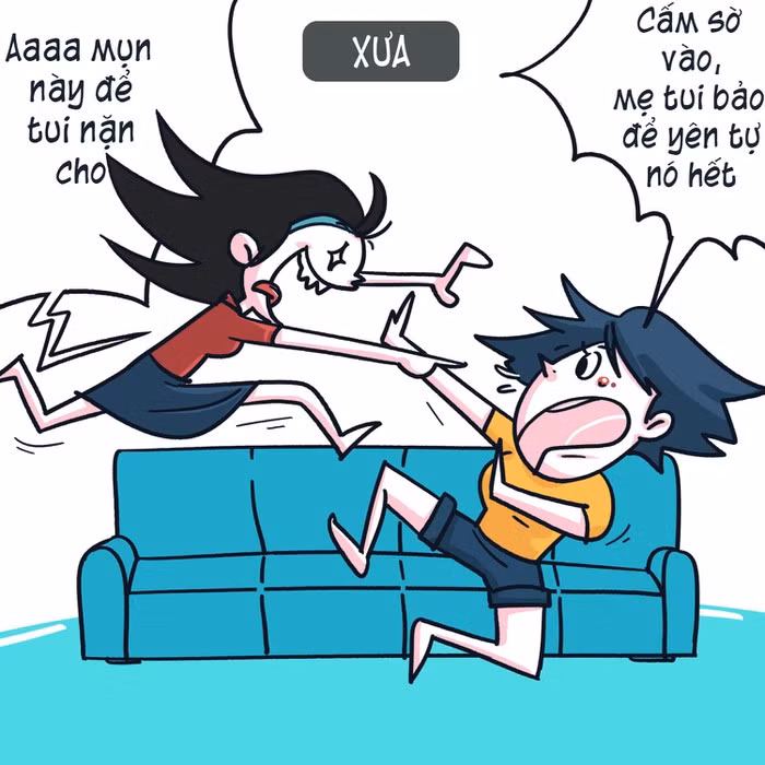 Không hùng hổ nặn mụn như các phần tử kích động, một số cô gái quyết định “án binh bất động”. Tuy nhiên, đây chưa hẳn là quan niệm đúng đắn, bởi nếu không có biện pháp vệ sinh và điều trị phù hợp, mụn sẽ lan rộng và dễ dàng tái phát.