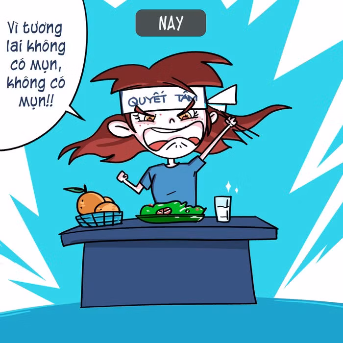 Đơn giản nhất là cải thiện chế độ ăn uống sinh hoạt như: bổ sung rau xanh, uống đủ nước, hạn chế chất béo, ngủ đủ giấc...