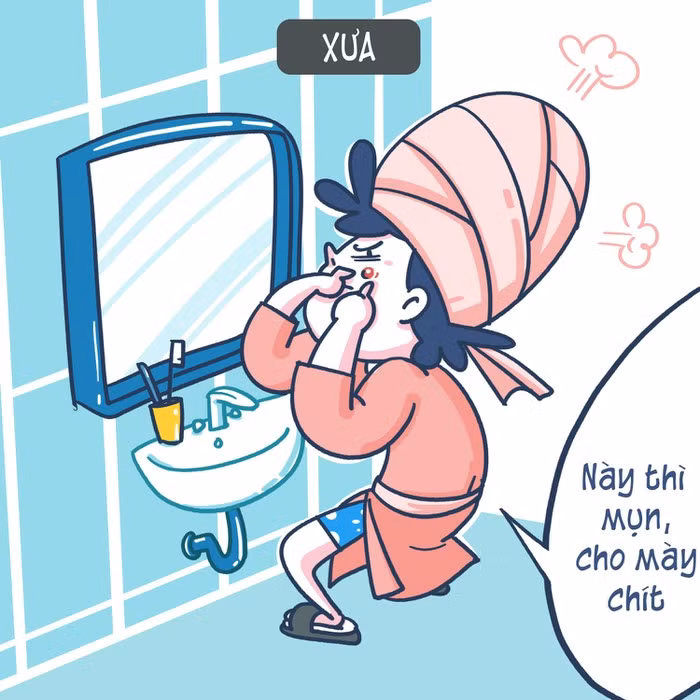 Dùng tay nặn mụn là cách làm phổ biến từ xa xưa, đến nay, thói quen này thậm chí vẫn còn tồn tại. Cách làm này rất có hại bởi tay nhiều vi khuẩn sẽ làm tổn thương da, viêm nhiễm, để lại sẹo mà lại không thể lấy mụn.