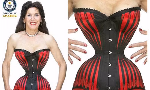 Bà Cathie Jung ở Mỹ sở hữu một vòng eo bé nhất thế giới với đường kính chỉ 38,1 cm.