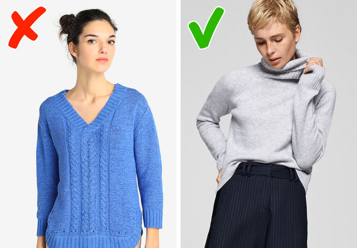 Áo len acrylic: Một nhược điểm lớn của áo len acrylic là chúng chứa các chất phụ gia hóa học không giữ ấm cho bạn ấm áp. Do vậy, bạn nên mua áo len có chứa một tỷ lệ nhỏ vải tổng hợp.