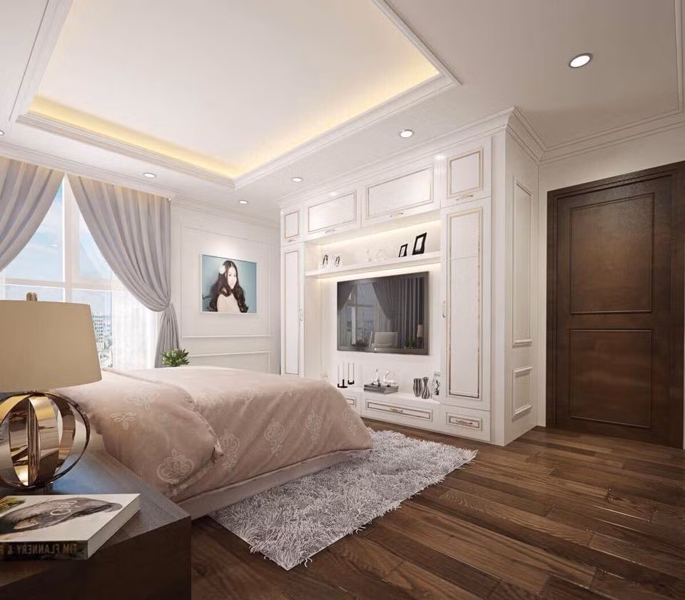 Cận cảnh phòng ngủ của bà mẹ một con sang chảnh khiến nhiều mẹ bỉm sữa mơ ước. 