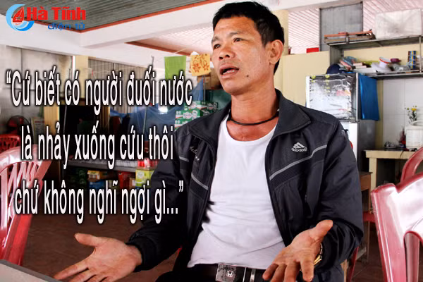 Anh Nguyễn Văn Tý chia sẻ với PV Báo Hà Tĩnh về những lần cứu sống nạn nhân đuối nước.