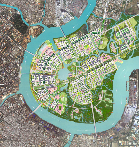 Theo quy hoạch, khu đô thị mới Thủ Thiêm chia làm 5 khu vực chính, gồm Khu lõi trung tâm hành chính, Khu đa chức năng Đại lộ Đông Tây, Khu dân cư phía Bắc, Khu dân cư phía Đông và Khu lâm viên sinh thái phía Nam.