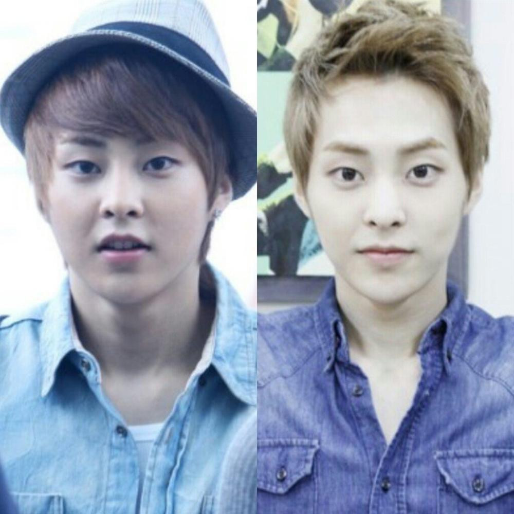 7. Xiumin (EXO): Là thần tượng nam, để xuống mỡ tăng cơ là điều cực kỳ khó khăn. Xiumin đã phải trải qua những ngày tháng 2 ngày mới được ăn 1 bữa và uống cafe trừ cơm mới giảm được 53 kg để kịp quảng bá Growl. 