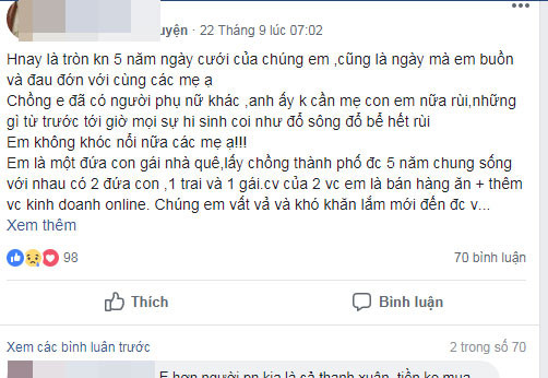 Ky niem 5 nam ngay cuoi, dong tin nhan cua chong khien vo suy sup