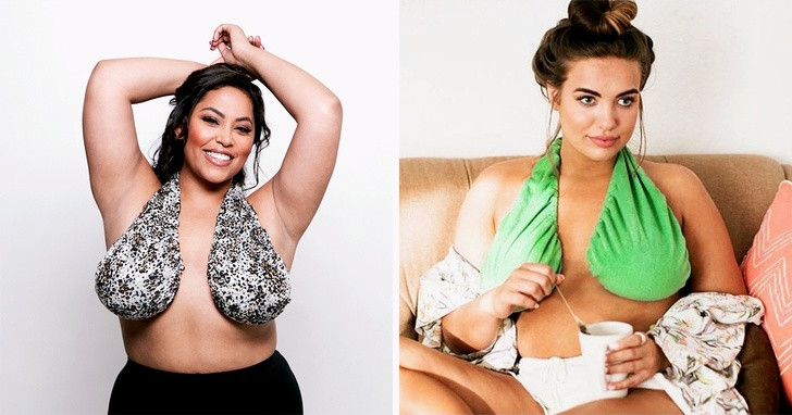 Mẫu áo lót đặc biệt làm từ... khăn mặt, có dạng vắt qua cổ và không có dây quai ngang cả trước lẫn sau như như những kiểu áo truyền thống khác. Đặc biệt nó làm từ loại vải bông giống y hệt vải chuyên may khăn mặt.