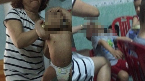 Bộ trưởng chỉ đạo cho cô giáo bạo hành trẻ ở Đà Nẵng ra khỏi ngành. Ảnh cắt từ clip.