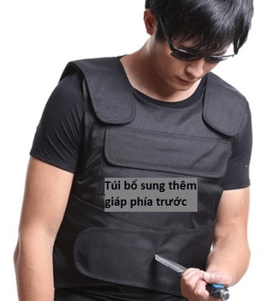 Một sản phẩm áo giáp chống đạn găm, dao đâm được quảng cáo trên mạng xã hội.