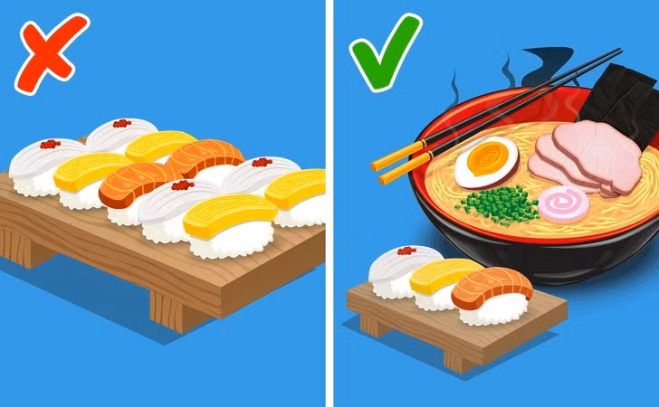 Điều quan trọng là cân đối bữa ăn vừa phải cũng như giữ cân bằng giữa lượng thức ăn nạp vào và lượng calo tiêu thụ. Bữa ăn được cân bằng với cả các hoạt động thể chất khác nhau trong ngày.