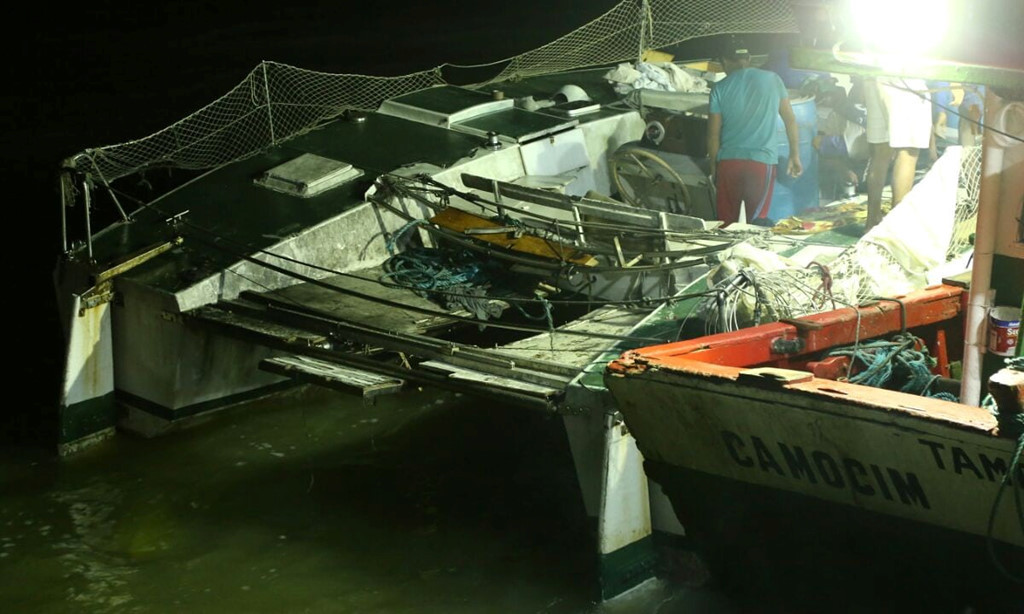 Chiếc thuyền nhỏ được sử dụng trong chuyến đi 3.000 km. Ảnh: Handout.