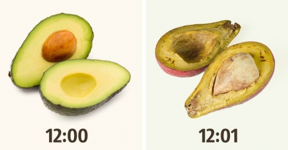 Bơ là trái cây khó thể đoán trước, chúng có thể biến thành một thứ trái cây có màu nâu chỉ sau 1 phút bổ ra.