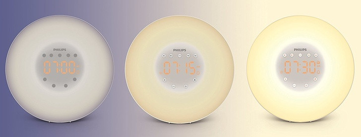 Đồng hồ báo thức mô phỏng bình minh.