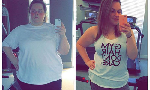 Cô gái này đã giảm cân thành công nhờ chế độ tập luyện và ăn uống cân bằng.