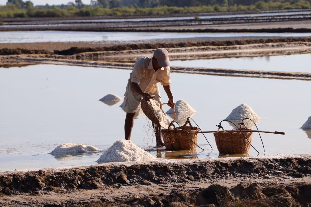 Hình ảnh người lao động ở Campuchia do bà Anna Pavlova ghi lại.