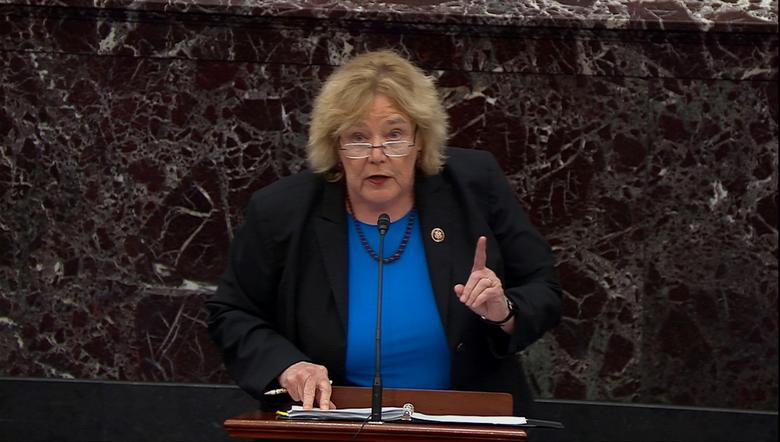 "Công tố viên" Zoe Lofgren phát biểu khi mở đầu phiên tranh luận.