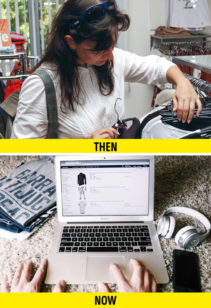 Trước đây, người ta thường phải đến tận cửa hàng để lựa những bộ quần áo yêu thích. Bây giờ, họ không cần ra khỏi nhà mà vẫn có thể mua được món đồ ưng ý.