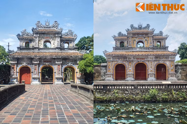 Ở Hoàng thành Huế, nếu cửa Ngọ Môn gây choáng ngợp bởi quy mô bề thế thì hai cửa Hiển Nhơn và Chương Đức lại lôi cuốn du khách bởi vẻ đẹp vô cùng tinh tế.