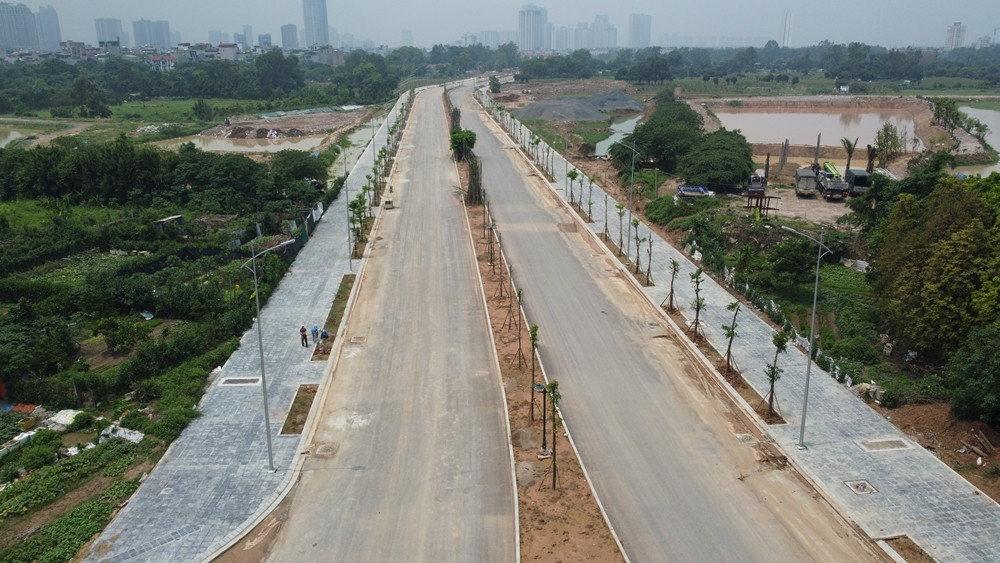 Đoạn tuyến từ Đại lộ Thăng Long đến Đại Linh đã cơ bản hoàn thiện.