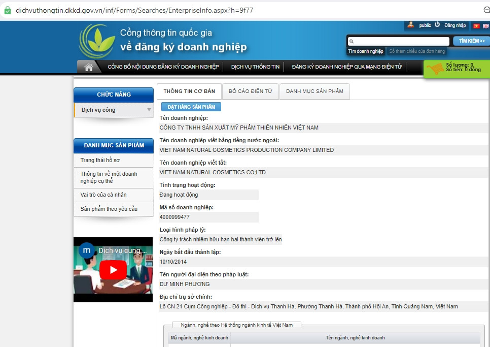 Cham tien do, Cong ty My pham thien nhien Viet Nam bi thanh tra-Hinh-2