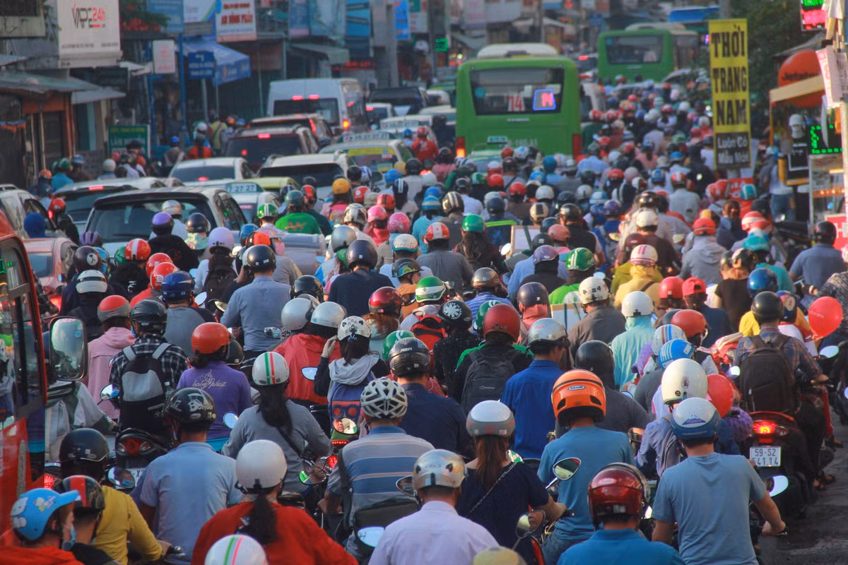 Giao thong Sai Gon hon loan, 'ngat tho' nhung ngay can Tet-Hinh-10