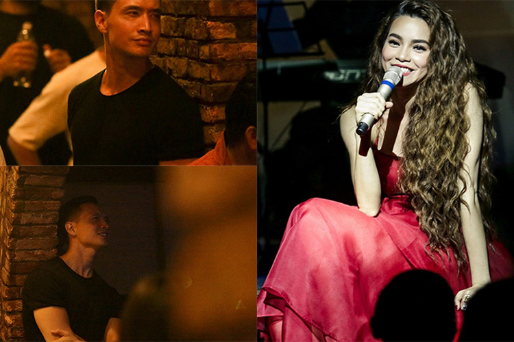 Kim Lý quan tâm Hồ Ngọc Hà hết mực. Anh thường xuyên tháp tùng bạn gái. Trong ảnh, Kim Lý lặng lẽ đứng từ xa theo dõi Hà Hồ biểu diễn. Ảnh: Ngôi sao