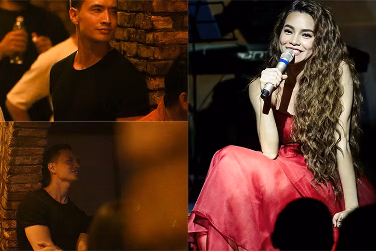 Kim Lý quan tâm Hồ Ngọc Hà hết mực. Anh thường xuyên tháp tùng bạn gái. Trong ảnh, Kim Lý lặng lẽ đứng từ xa theo dõi Hà Hồ biểu diễn. Ảnh: Ngôi sao