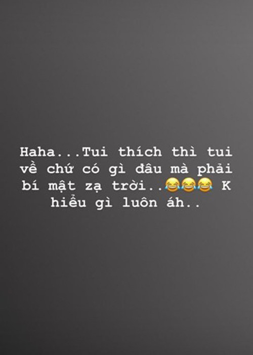 Trước tin đồn trở về Việt Nam, Phạm Hương viết: "Tui thích thì tui về chứ có gì đâu mà phải bí mật vậy trời. Không hiểu gì luôn".