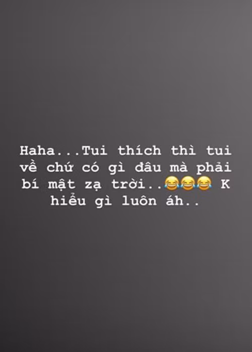 Trước tin đồn trở về Việt Nam, Phạm Hương viết: "Tui thích thì tui về chứ có gì đâu mà phải bí mật vậy trời. Không hiểu gì luôn".
