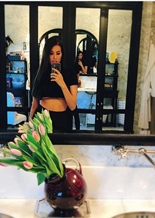 Phạm Hương không có bất kỳ phản hồi nào về tin đồn đã sinh con.